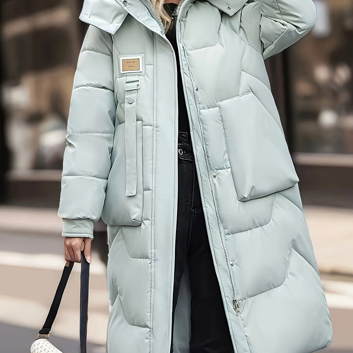 Damen Langer Wintermantel | Steppung