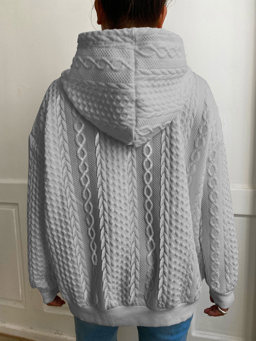Damen Winter Strickjacke | Mit Kordelzug