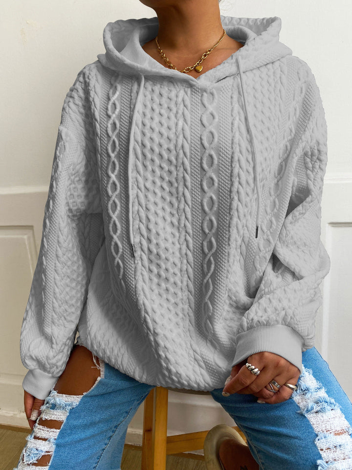 Damen Winter Strickjacke | Mit Kordelzug