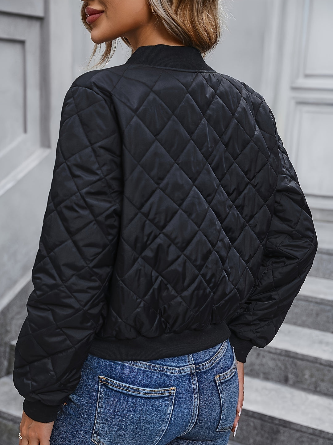 Damen Steppjacke Winter | Reißverschluss