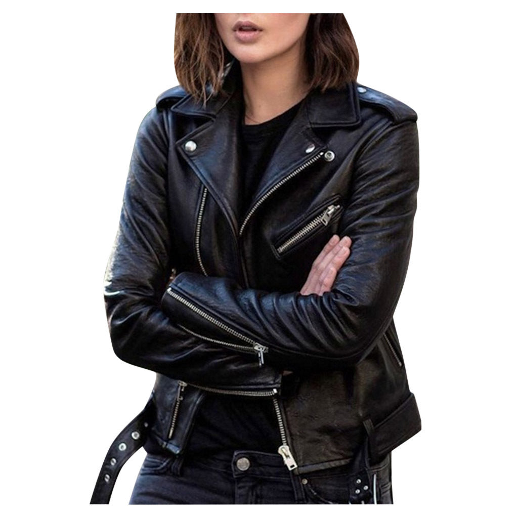 Damenjacke mit Reißverschluss | Biker-Stil