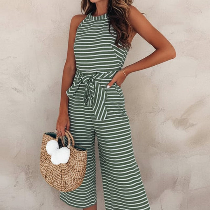 Damen Overall Ärmellos | Gestreift