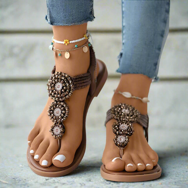 Damen Sandalen Offene Zehen | Flach