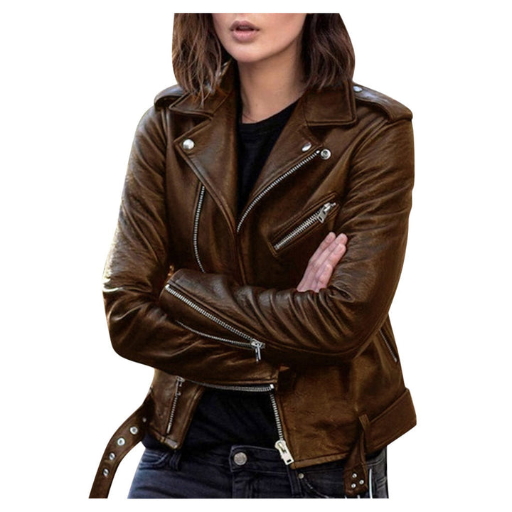 Damenjacke mit Reißverschluss | Biker-Stil