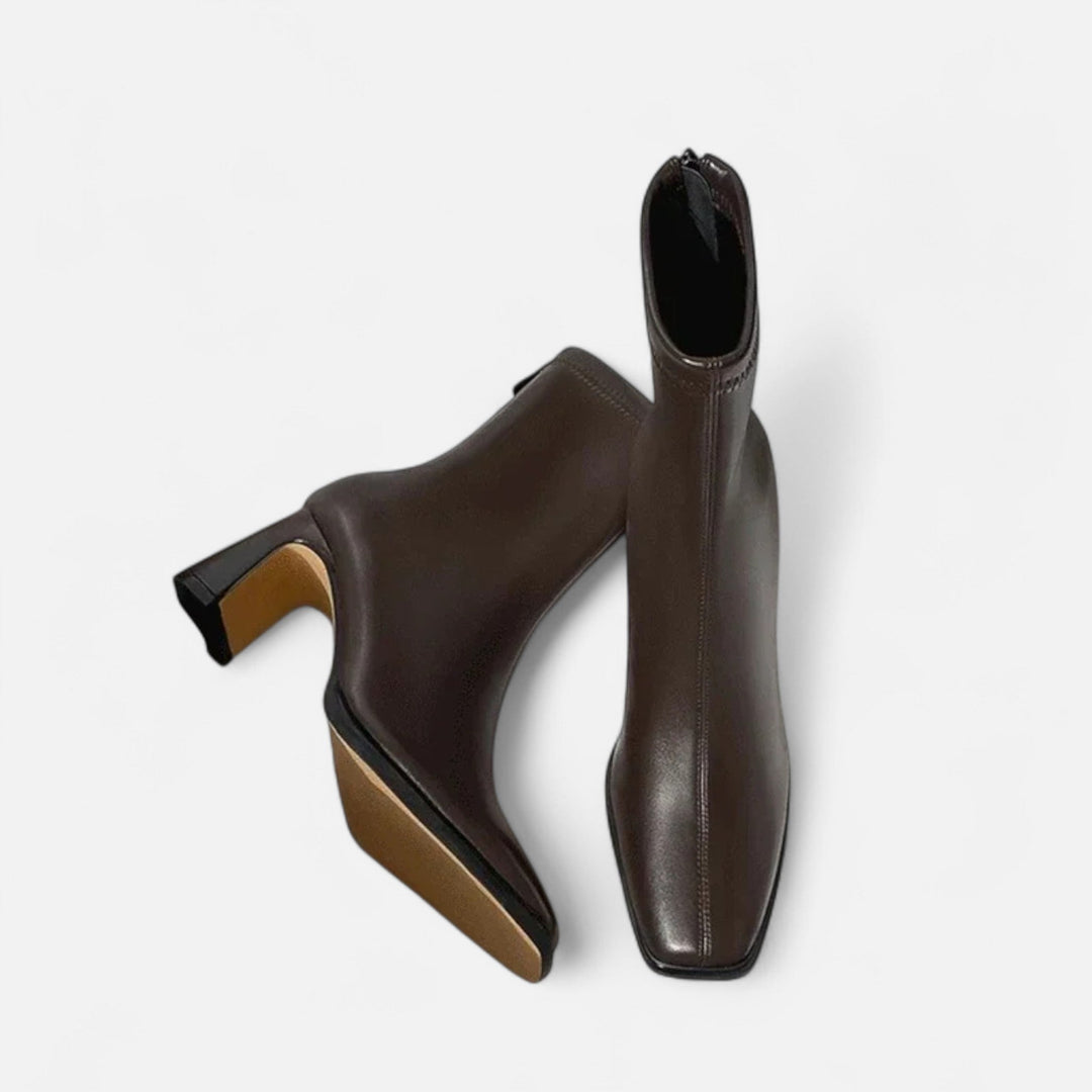 Women's Ankle Boots with Square Toe | Block Heel