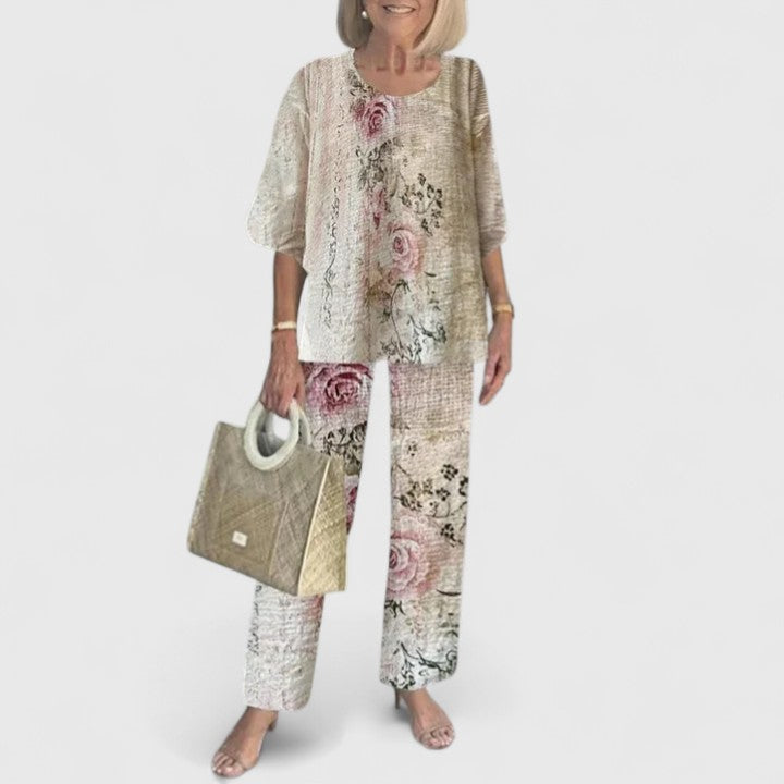 Damen Zweiteiliger Set mit Muster | Casual