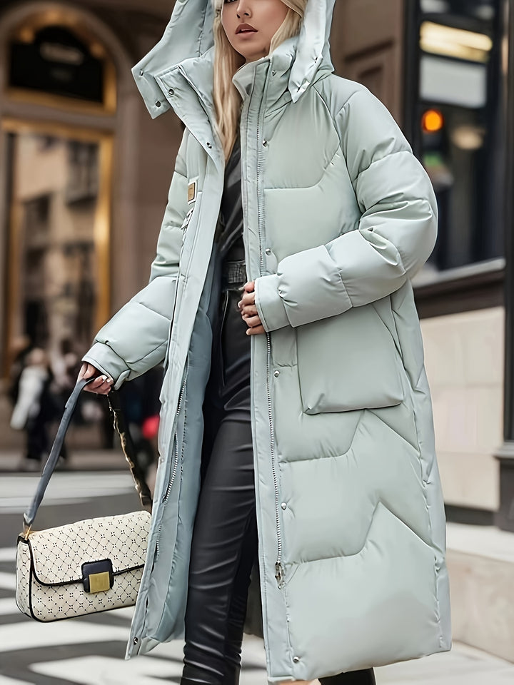 Damen Langer Wintermantel | Steppung