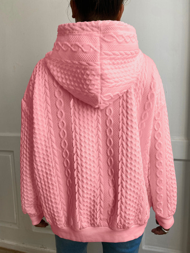 Damen Winter Strickjacke | Mit Kordelzug