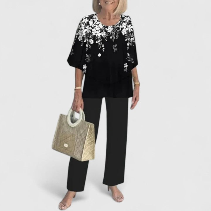 Damen Zweiteiliger Set mit Muster | Casual