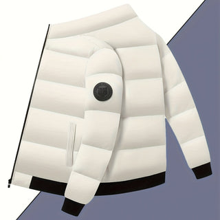 Męskie Zimowa Pikowana Kurtka | Ze Stójką