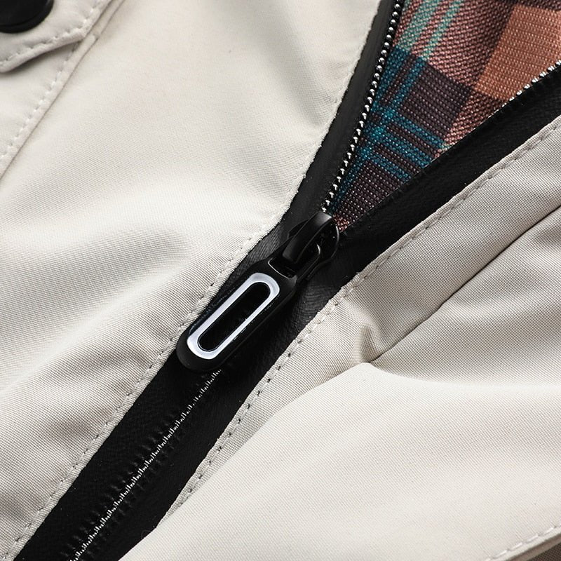 Herren Regenjacke mittlerer Länge | Mit Kapuze