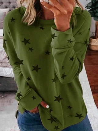 Damska bluza z nadrukiem gwiazdek | Styl casualowy
