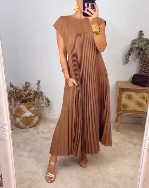 Damska Plisowana Sukienka Letnia | Maxi