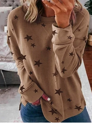 Damska bluza z nadrukiem gwiazdek | Styl casualowy