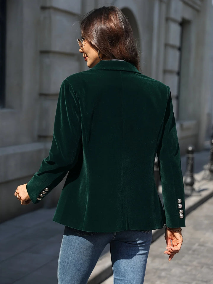 Women's Buttoned Blazer | Formal Fitted Cut