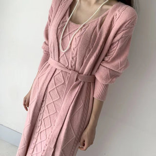 Conjunto Feminino Vestido e Cardigã | Maxi
