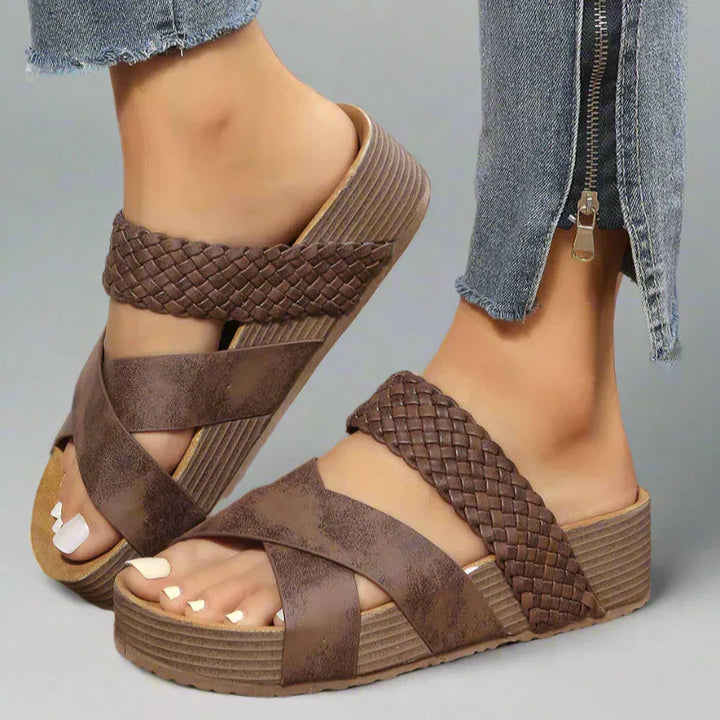 Damen Orthopädische Sandalen Sommer | Keilabsatz