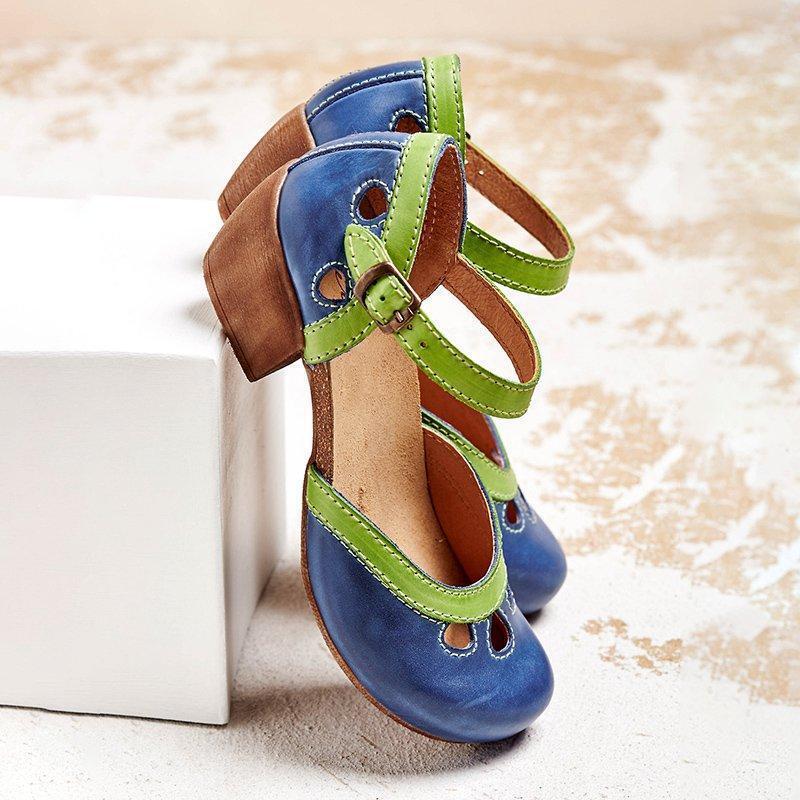 Damen Schuhe mit Absatz und Riemchen | Breiter Absatz