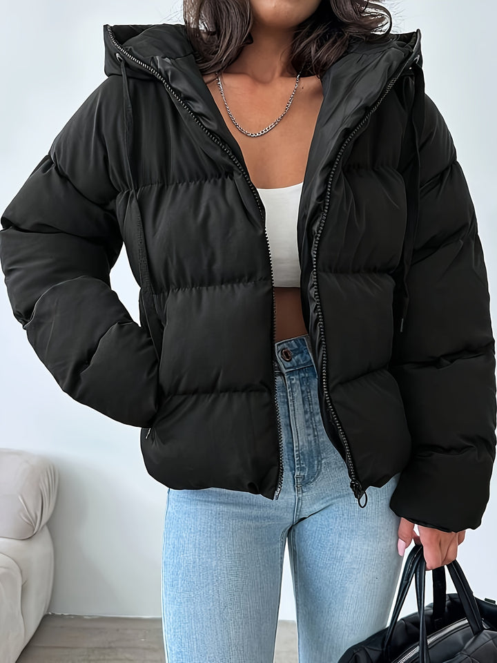 Damen Steppjacke Winter | Kapuze mit Reißverschluss