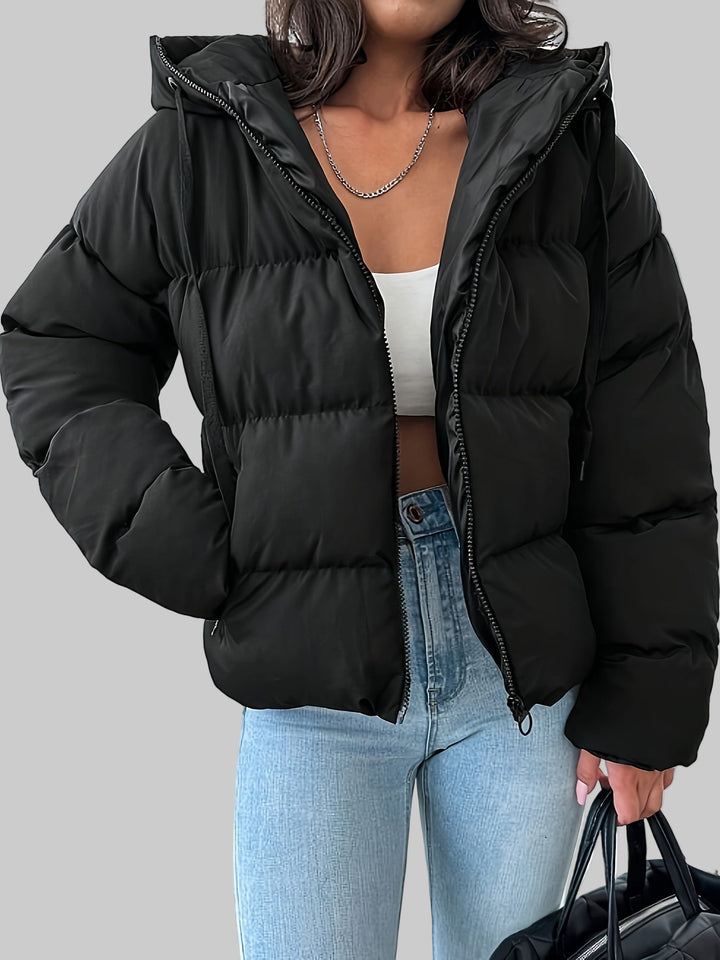 Damen Steppjacke Winter | Kapuze mit Reißverschluss