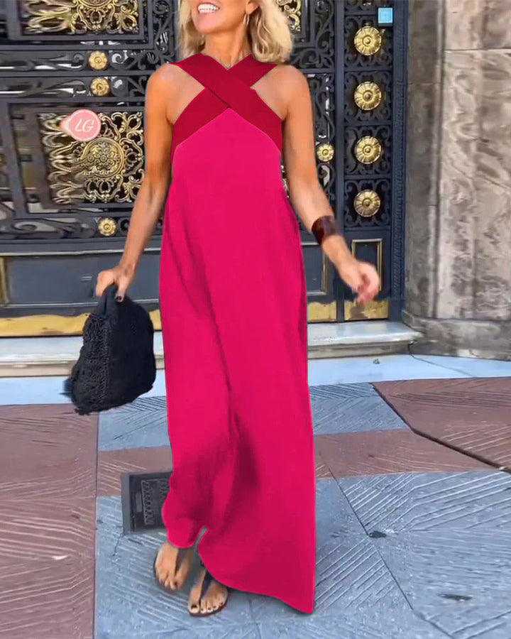 Damen Maxi-Kleid Halter | Ärmellos