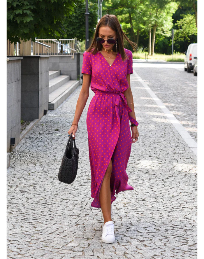 Women's Dress with Short Sleeves | Maxi