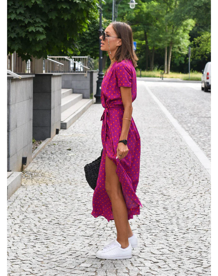 Women's Dress with Short Sleeves | Maxi