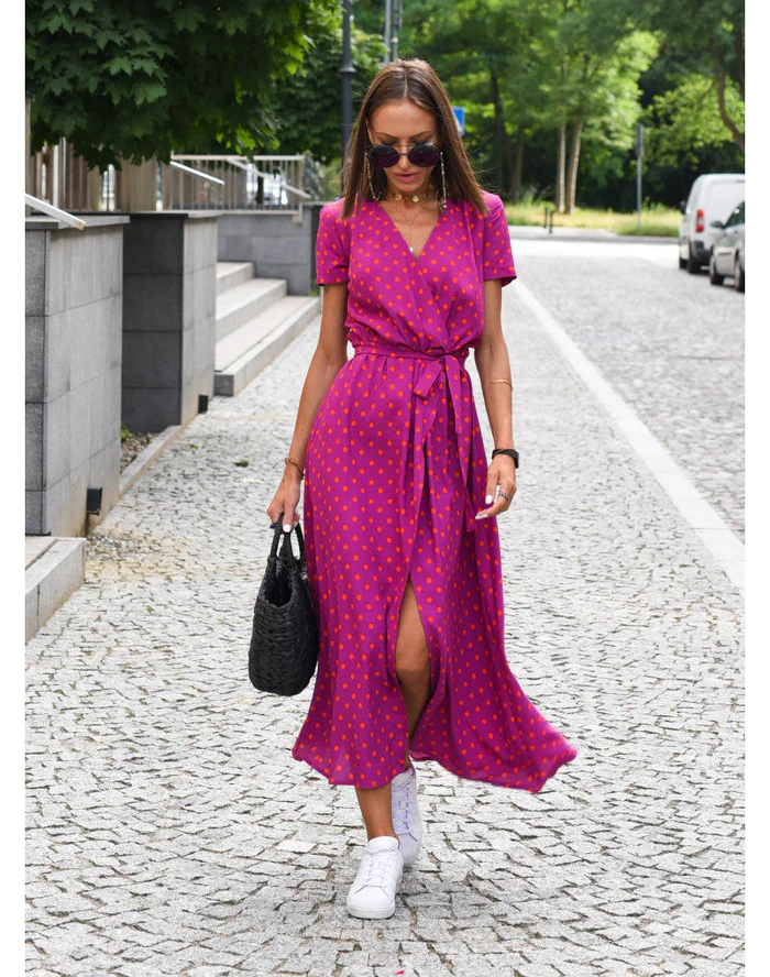 Women's Dress with Short Sleeves | Maxi