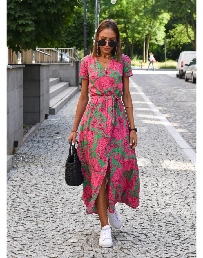 Women's Dress with Short Sleeves | Maxi