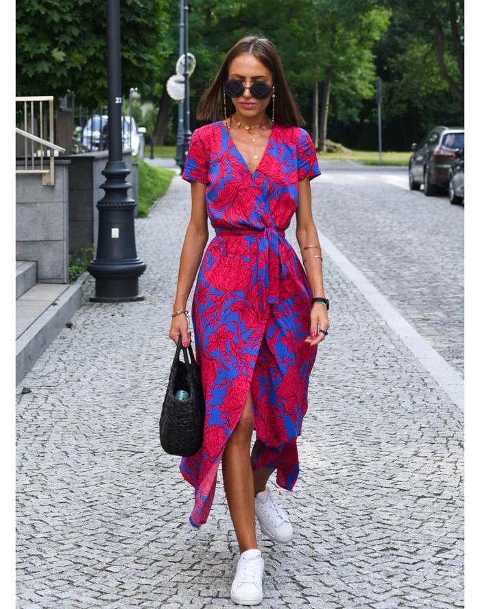 Women's Dress with Short Sleeves | Maxi