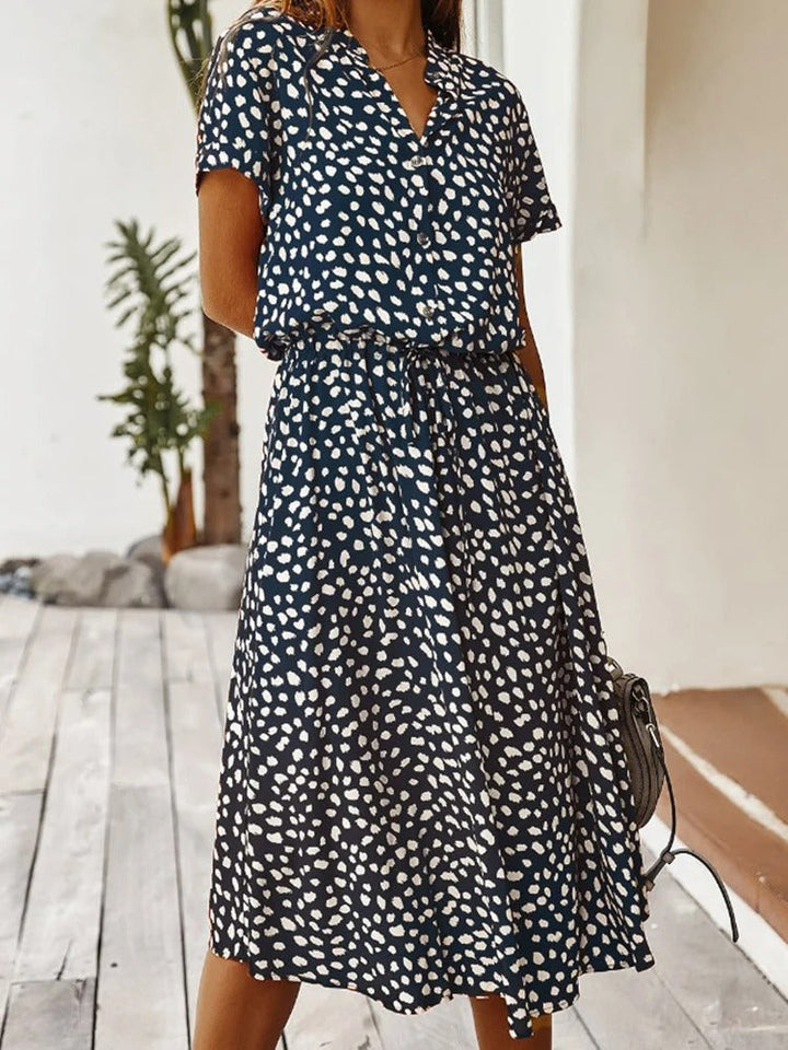 Damen Gemustertes Sommerkleid | Midi