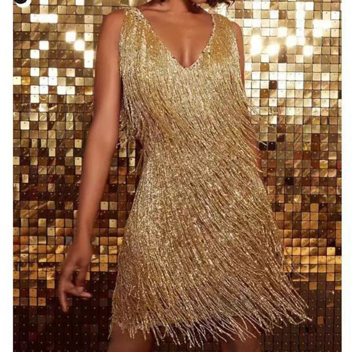 Damenparty-Kleid mit Fransen | Mini