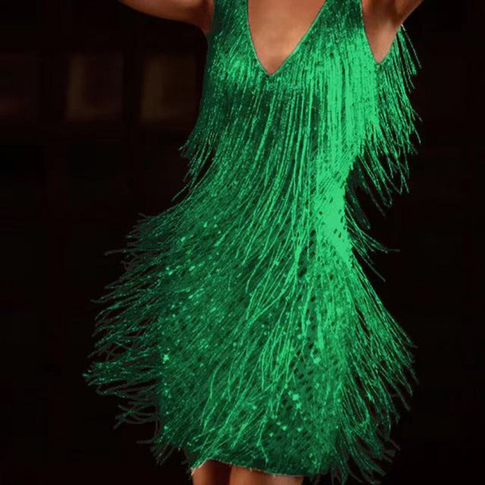 Damenparty-Kleid mit Fransen | Mini
