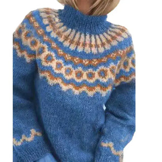 Damska Sweter Nordic | Geometryczny