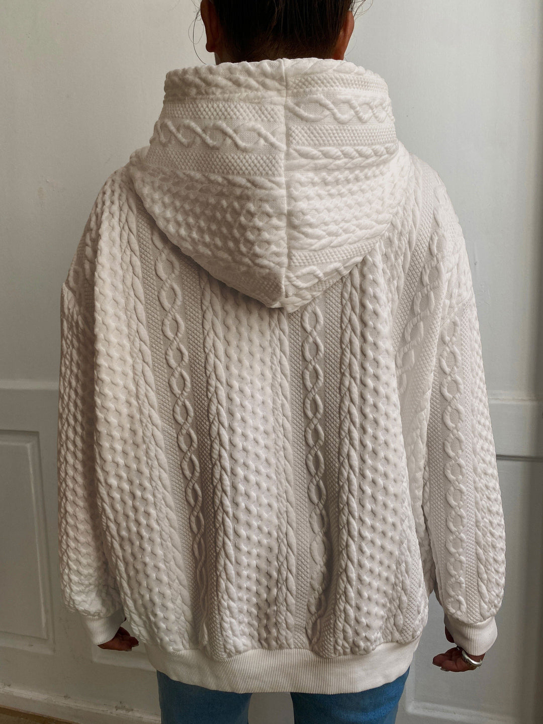 Damen Winter Strickjacke | Mit Kordelzug