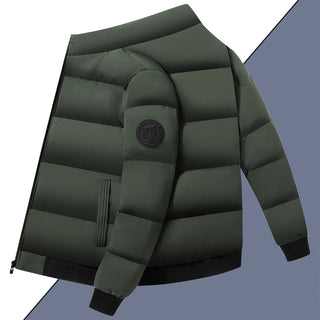 Męskie Zimowa Pikowana Kurtka | Ze Stójką