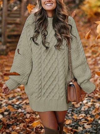 Damska sukienka zimowa z długim rękawem | Oversize