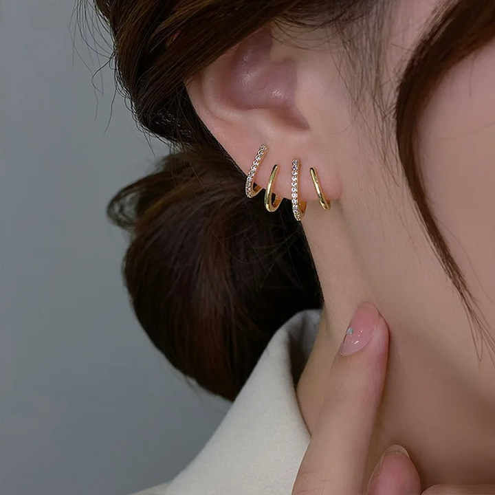 Women's Hoop Earrings with Crystals | Jewelry yes