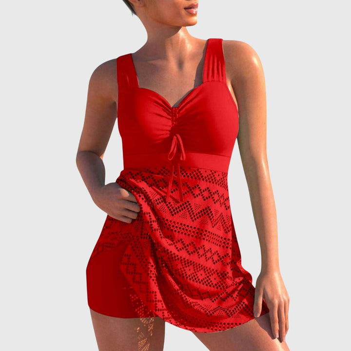 Damen Einteiliges Bade-Kleid | Gerüscht
