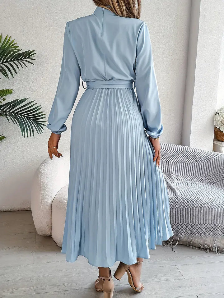 Damen Plissiertes Elegantes Kleid | Midi