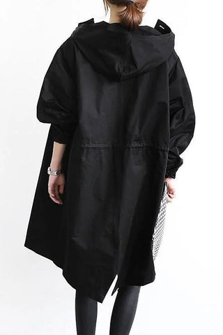 Kobiecą Oversized Kurtka Przeciwdeszczowa | Długa