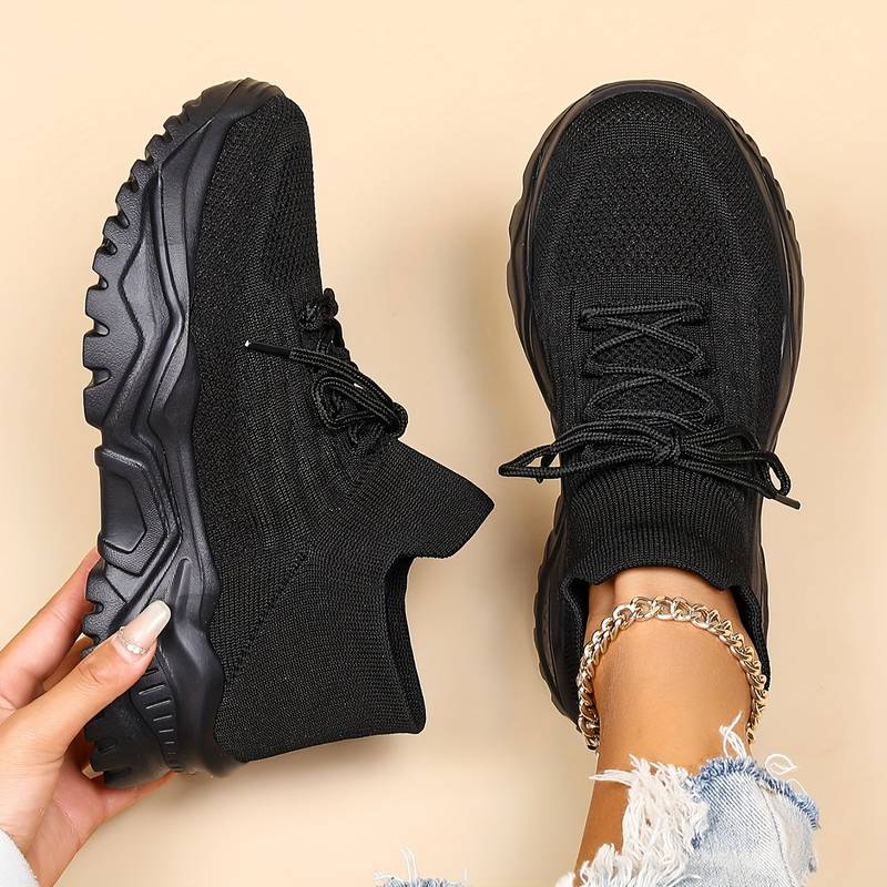 Damskie Ortopedyczne Sneakersy Sznurowane | Casual