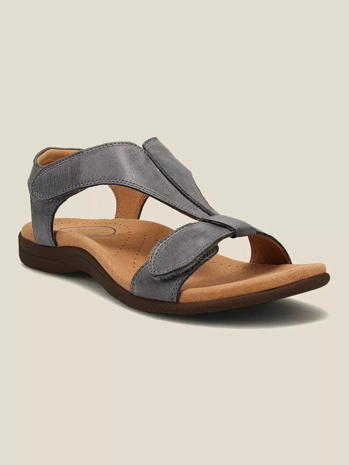 Sandálias Femininas Casuais com Dedos à Mostra | Com Velcro