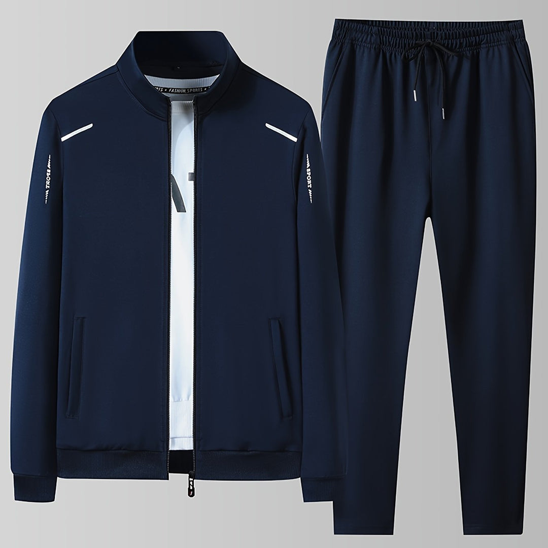 Herren Winter Trainingsanzug | Reißverschluss-Pullover und Jogginghose