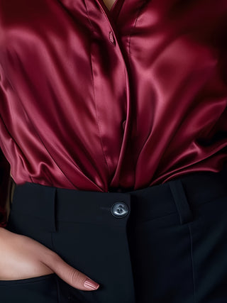 Damska Klasyczna Bluzka | Długi Rękaw