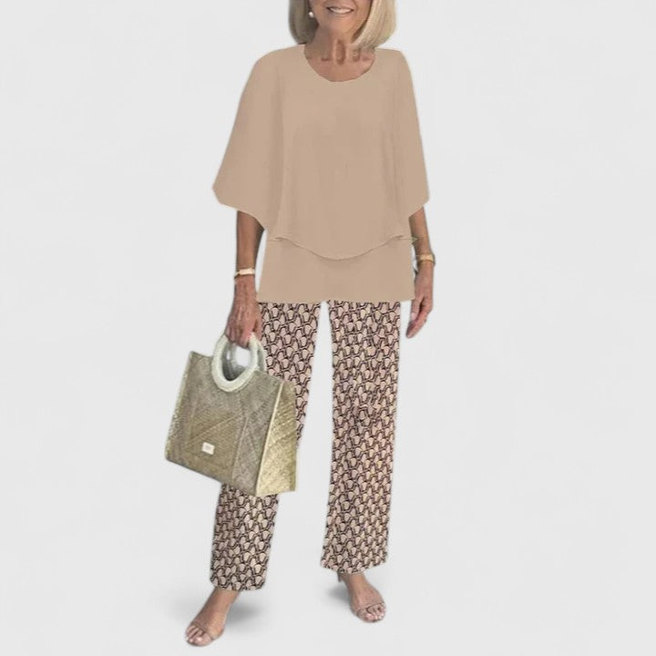Damen Zweiteiliger Set mit Muster | Casual