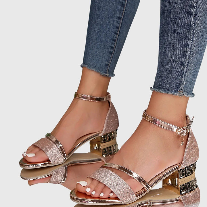 Damen Sandalen Offene Zehen | Blockabsatz