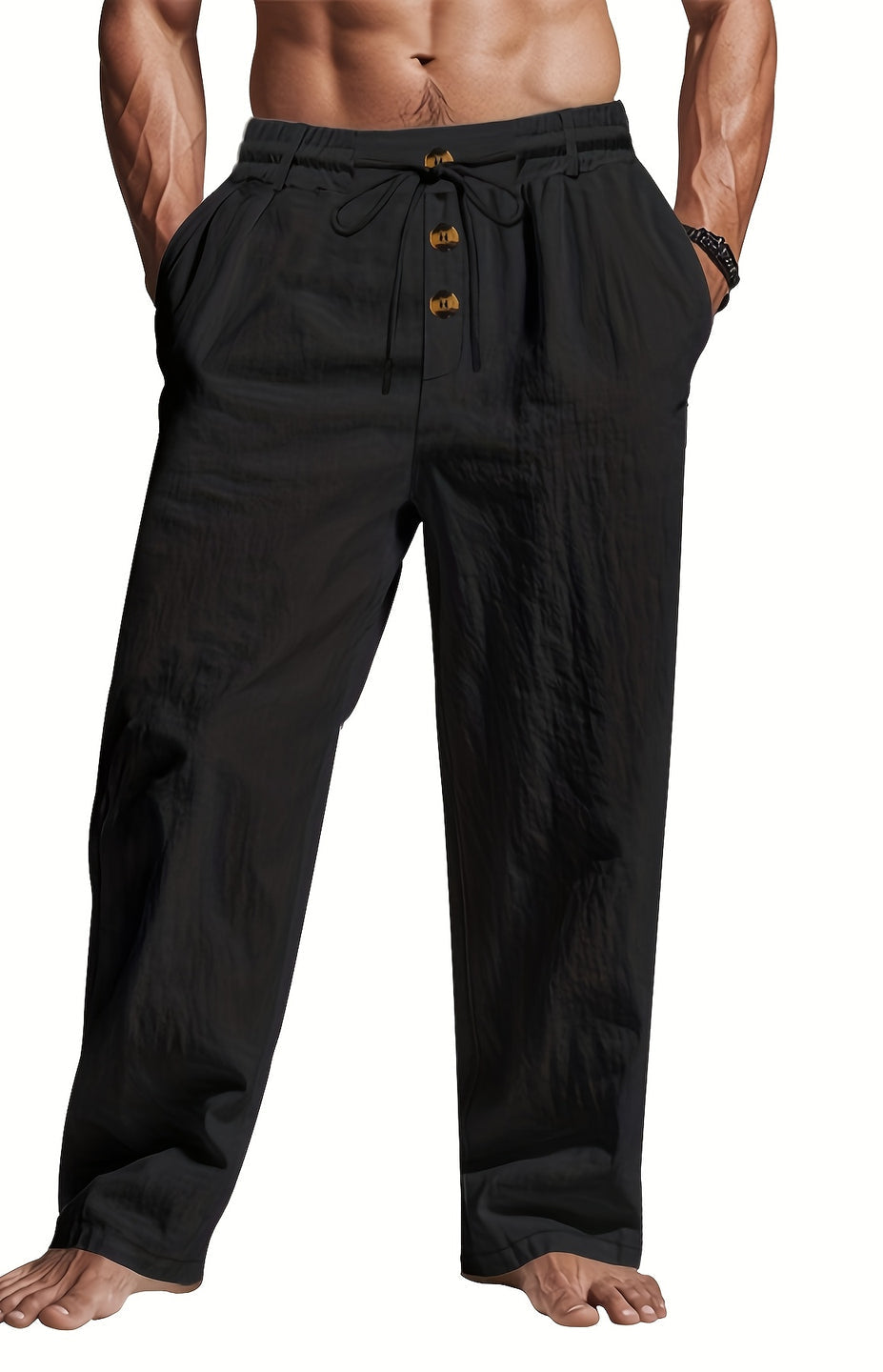 Herren Hose mit Kordel | Lockerer Schnitt