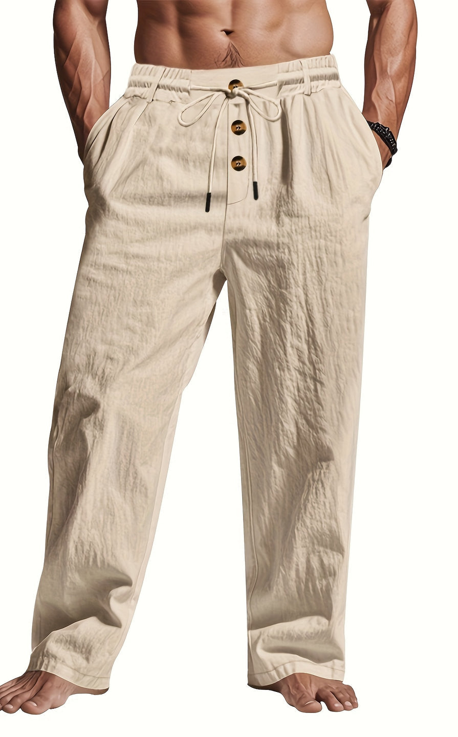 Herren Hose mit Kordel | Lockerer Schnitt