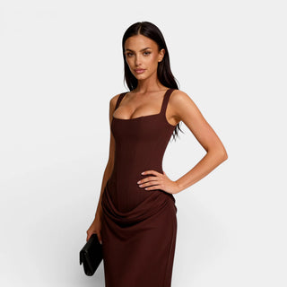 Women's Fitted Maxi Dress | Square Neckline